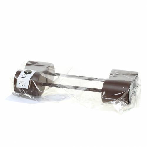 Floristik24 Gyertyatartó pálcikás gyertyákhoz barna Ø3,7cm H14cm 4db