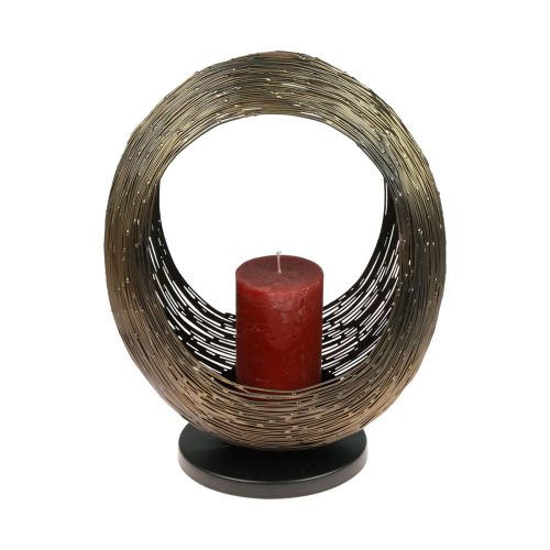 Floristik24 Gyertyatartó fém dekoratív szobor teamécses tartó H33,5cm