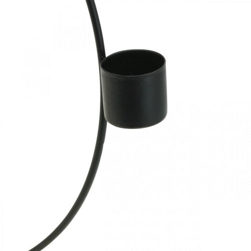 Díszgyűrű állvánnyal fekete fém gyertyatartóval Ø23cm