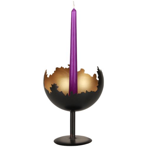 Floristik24 Asztali dekoráció karácsonyi gyertyatartó fém 19cm Ø15cm