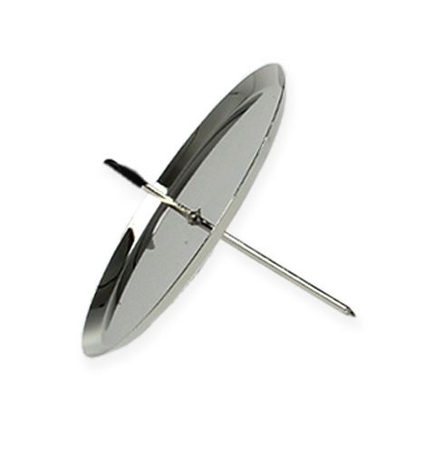 Floristik24 Gyertyatartó ezüst Ø10cm 4 db