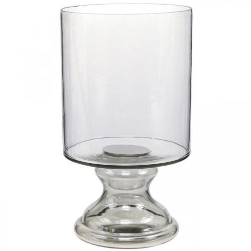 Szélfényű üveg gyertyaüveg színezett, átlátszó Ø20cm H36,5cm