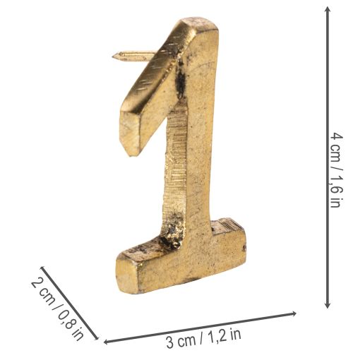 Adventi gyertyatűk, 1-től 4-ig számozva, 4 db-os készlet, 4 cm, 4 darab | Floristik24.hu