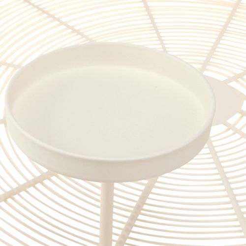 Floristik24 Gyertyatartó tál, 4 oszlopos gyertya, krémszínű, Ø45cm