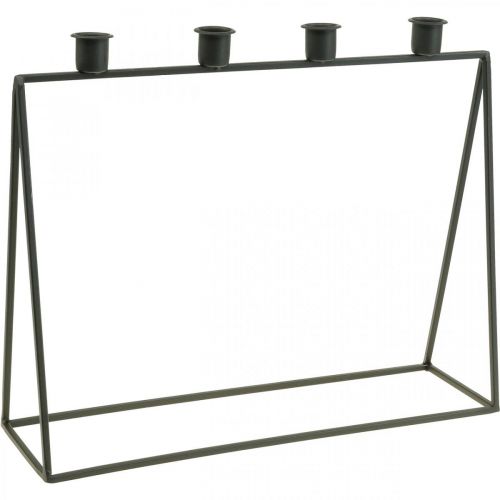 Floristik24 Gyertyatartó Fekete Gyertyatartó Adventi koszorú L38cm H31cm