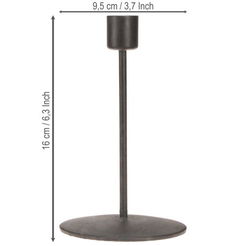 tételeket Fém gyertyatartó antikbarna, M16cm, 2db