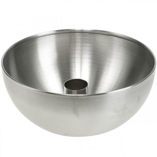 Floristik24 Gyertyatartó ezüst gyertyatartó fém Ø15 H7,5cm