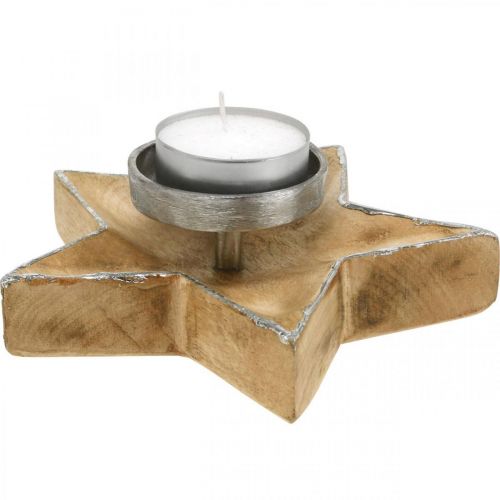 tételeket Gyertyatartó, asztali dekoráció karácsonyi, gyertyatartó csillag H7cm Ø20cm/6,5cm