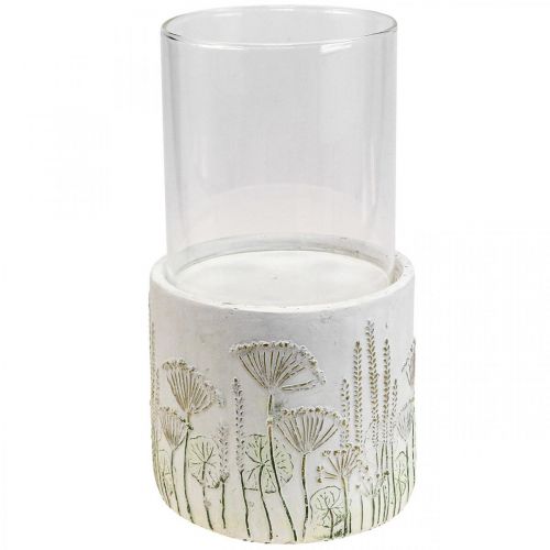 Floristik24 Gyertyatartó lámpás üveg talppal Ø17cm H32cm