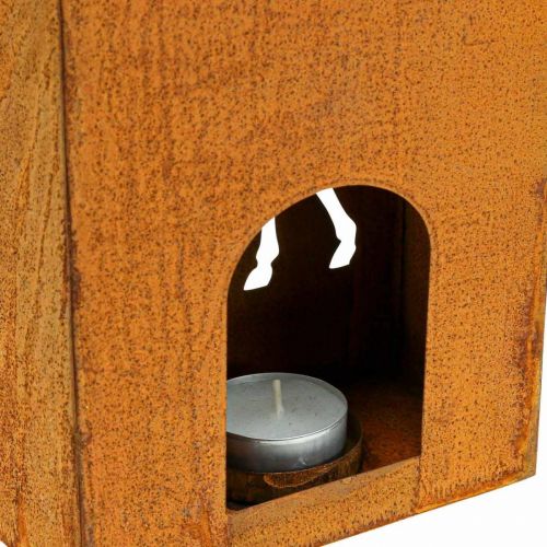 tételeket Tealámpa tartó karácsonyi patinás gyertya szarvas 45x14cm