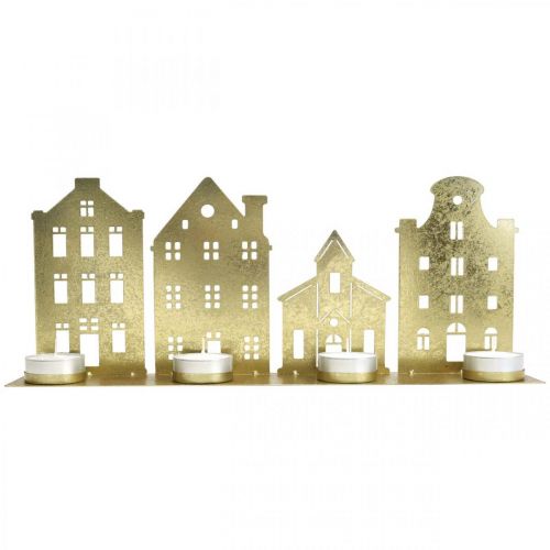 tételeket Gyertyatartó karácsonyi fények Deco Houses Gold 52×12cm
