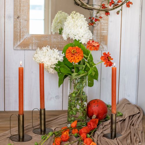 Floristik24 Fém gyertyatartó sárgaréz gyertyatartó Ø10cm