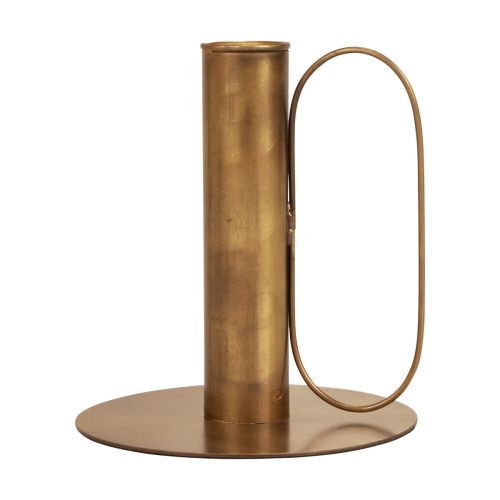 Floristik24 Fém gyertyatartó sárgaréz gyertyatartó Ø10cm