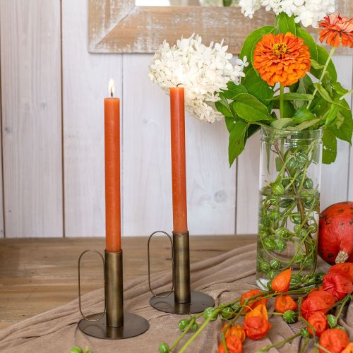 Floristik24 Fém gyertyatartó sárgaréz gyertyatartó megjelenés Ø8,5cm