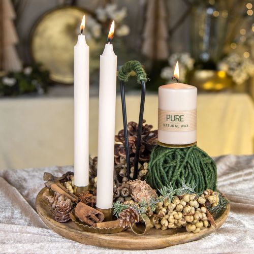 tételeket Gyertyatartó fém rúd gyertyatartó arany Ø9,5cm 4db