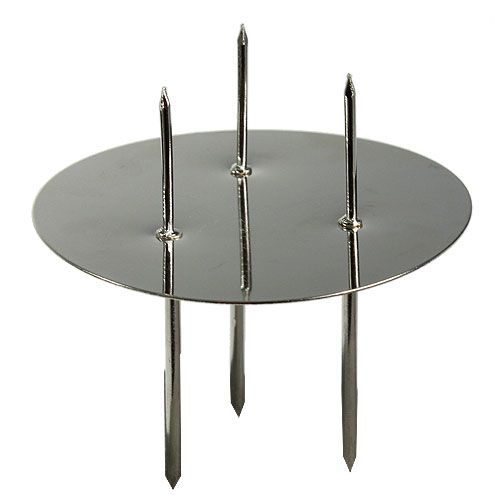 Floristik24 Adventi koszorú, ezüst Ø8cm