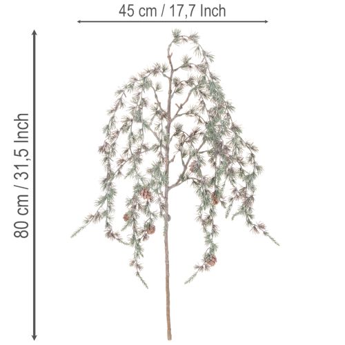Műfenyőág tobozokkal, díszes fenyőág, műfenyő, 80cm, 3 darab | Floristik24.hu