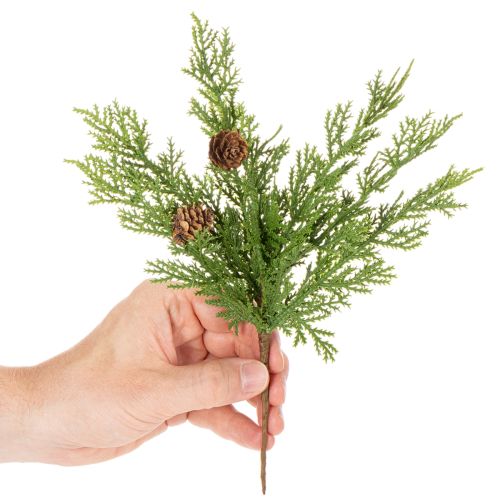 Műfenyőág tobozokkal, 28 cm, 6 darab | Floristik24.hu