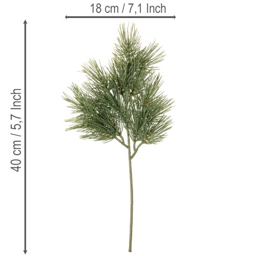 Műfenyőág téli dekorációhoz, 40 cm, 4 darab | Floristik24.hu