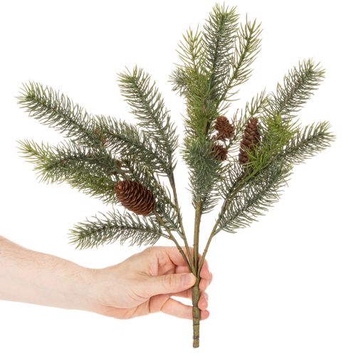 Műfenyőág tobozdíszítéssel, 41cm | Floristik24.hu
