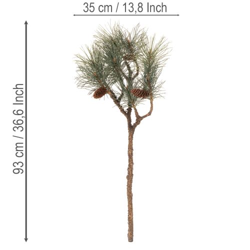 Műfenyőág tobozokkal, nappali dekoráció, 93cm | Floristik24.hu