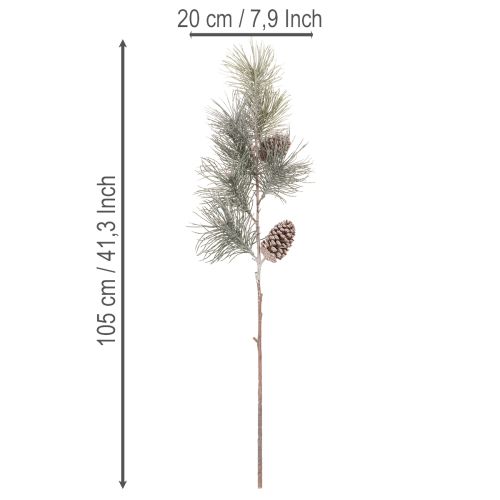 Műfenyőág tobozokkal és hosszú tűlevelekkel 105cm | Floristik24.hu