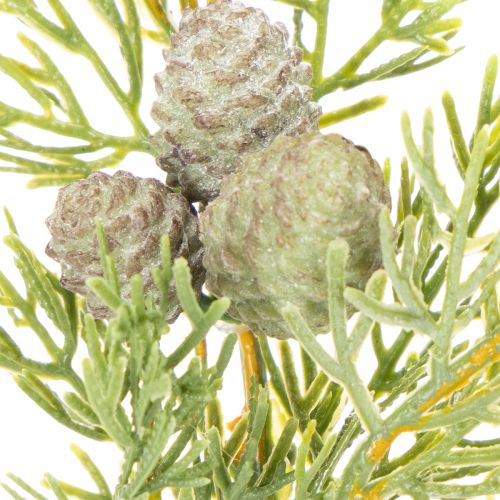 Műfenyő ág tobozokkal, mint asztaldísz, 39 cm, 4 darab | Floristik24.hu
