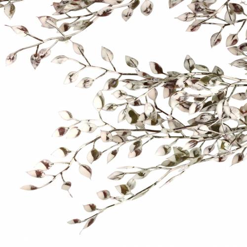 tételeket Deco ág piros fehér mosott 64cm Mesterséges növény, mint az igazi!