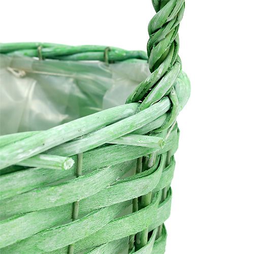 Floristik24 Ültetőkosár ovális zöld 25cm x 17cm H14,5cm
