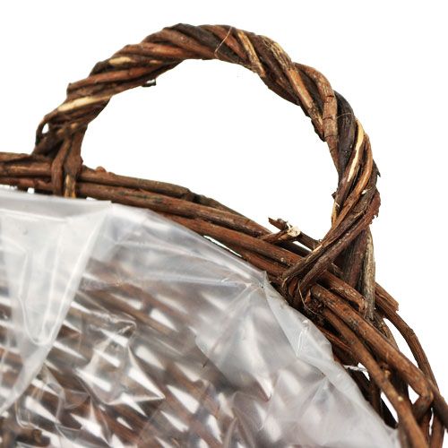 Floristik24 Kosártál Ø18cm kerek, hámozatlan