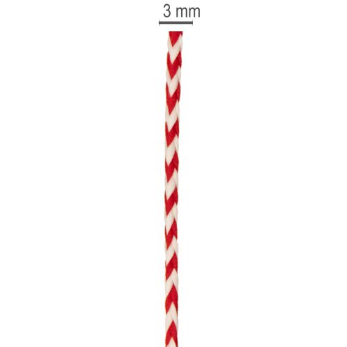 Cikcakk mintás zsinór tekercsben kézműveskedéshez és csomagoláshoz, 3 mm átmérőjű, 20 m hosszú | Floristik24.hu