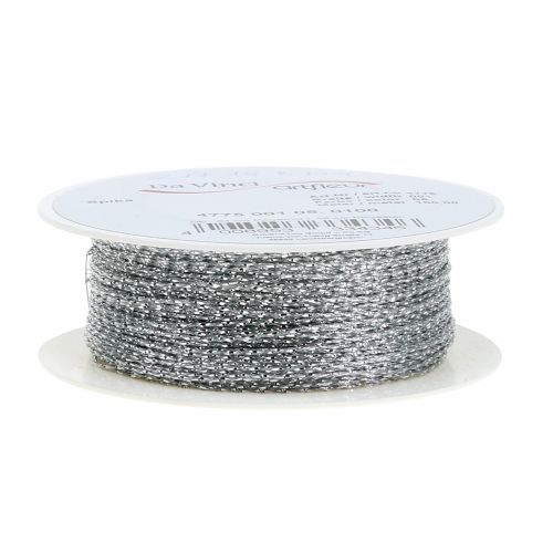 Floristik24 Zsinór ezüst Ø1mm 100m