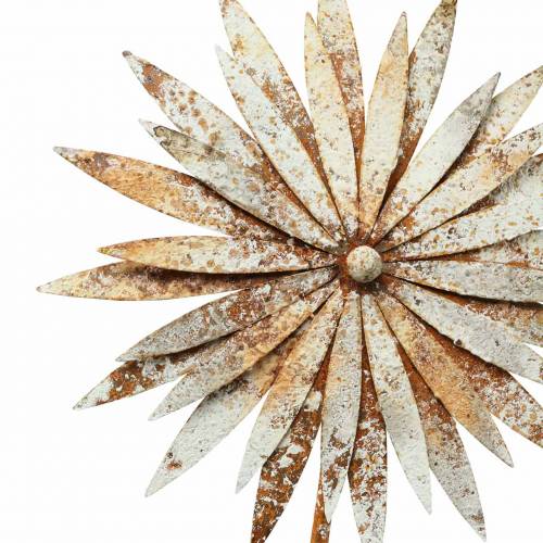 Floristik24 Kerti dugó búzavirág patina fém fehér Ø18cm H88cm