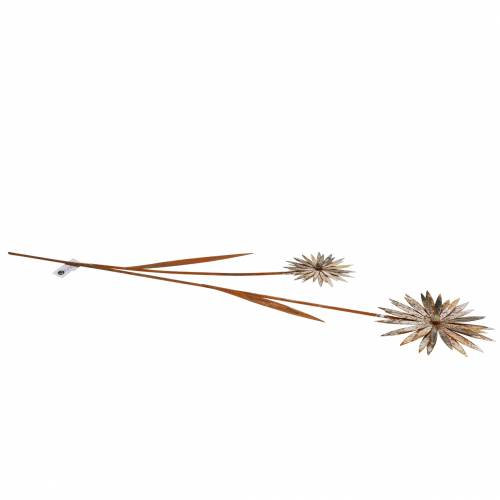 Floristik24 Kerti dugó búzavirág patina fém fehér Ø10 / 15cm H66cm