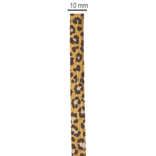 Göndör szalag, leopárdmintás, ajándék szalag kreatív csomagoláshoz, 10mm, 100m | Floristik24.hu