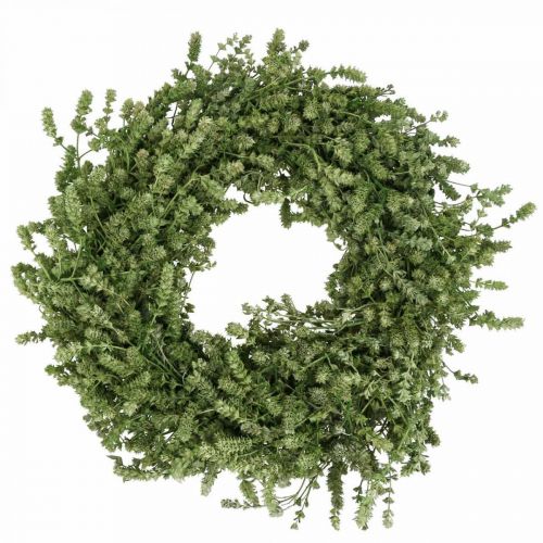 tételeket Karácsonyi koszorú zöld szárított virág koszorú lenfű Ø34cm