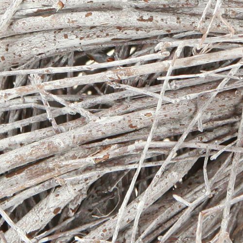 Floristik24 Koszorú szil fehér dekoratív koszorú fehérre meszelt természetes koszorú Ø25 cm