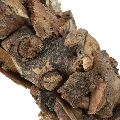 Floristik24 Koszorúgyökér fa natúr fa koszorú rusztikus asztaldísz Ø40cm