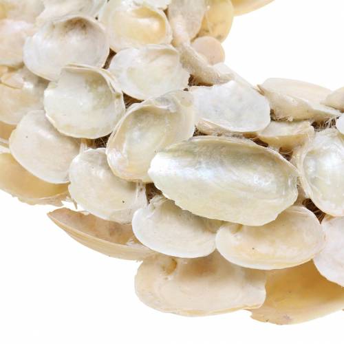 Floristik24 Természetes csillogó kagylós koszorú Ø30cm