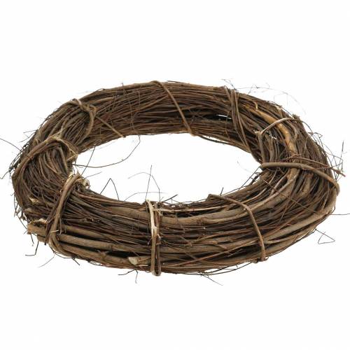 Floristik24 Dekoratív fűzfa koszorú Ø30cm natúr ajtó vagy ablak koszorú