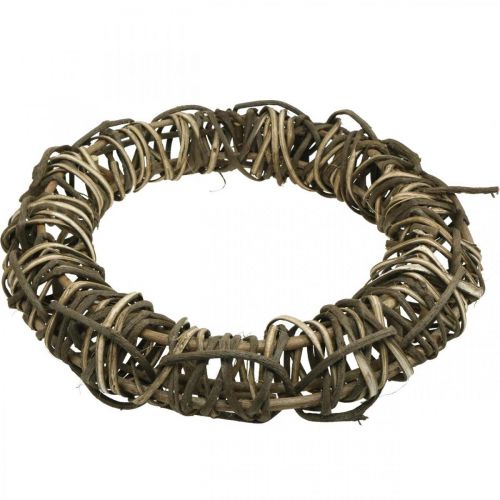 tételeket Nagy, Ø50 cm-es díszkoszorú szőlőtőkéből - természetes ajtókoszorú fából és fűzfából, sokoldalúan felhasználható díszítéshez