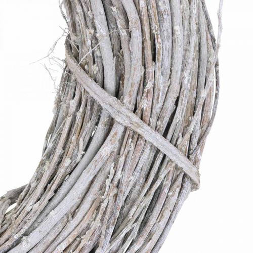 Floristik24 Deco koszorú fehérre meszelt Ø35cm Shabby Chic ajtókoszorú asztaldísz