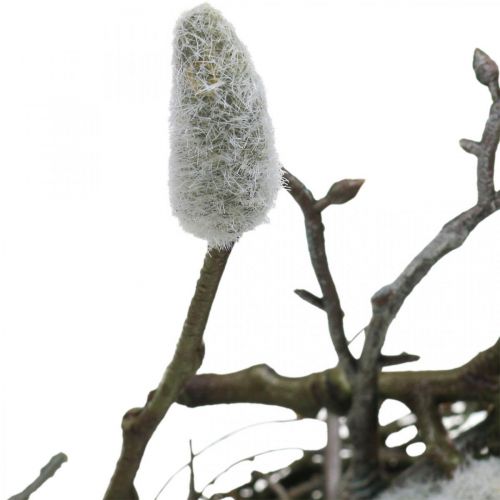 Floristik24 Dekoratív koszorú műfűzfa barka asztaldísz húsvéti Ø26cm