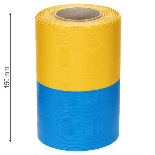 tételeket Moiré koszorú szalagok 150 mm kék és sárga színben - prémium gyász- és díszszalag, ünnepségekre, masnis szalag