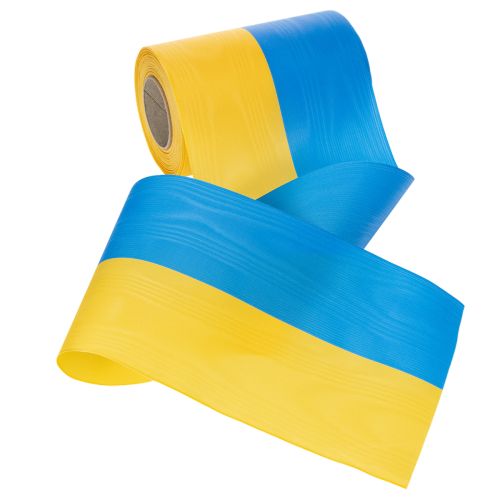 tételeket Moiré koszorú szalagok 150 mm kék és sárga színben - prémium gyász- és díszszalag, ünnepségekre, masnis szalag