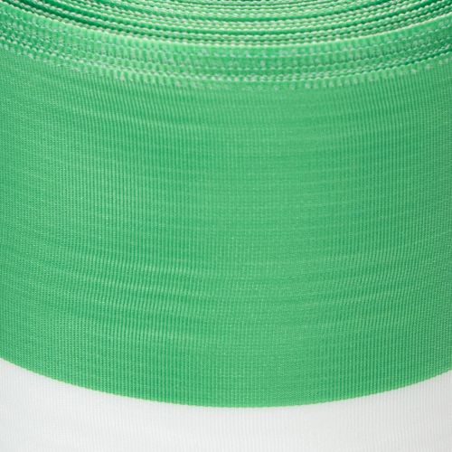 Zöld és fehér moaré koszorúszalag, 100mm x 25m - nemzeti szalag, taft szegély, masni szalag, díszszalag | Floristik24.hu
