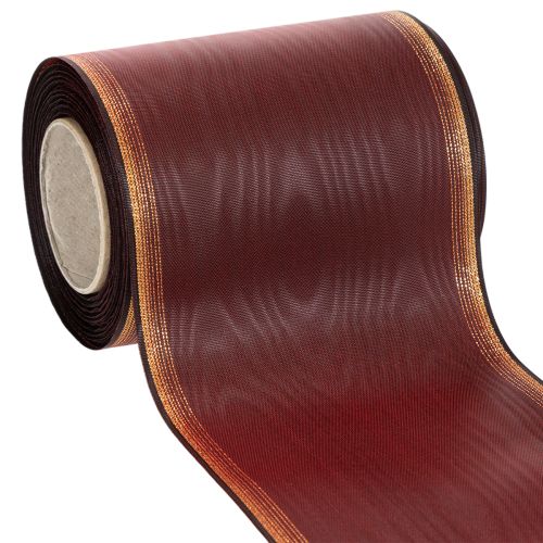 Koszorú szalag Bordeaux Moiré 125mm dekoratív szalag vétel | Floristik24.hu