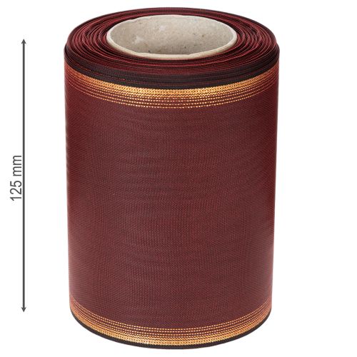 Koszorú szalag Bordeaux Moiré 125mm dekoratív szalag | Floristik24.hu