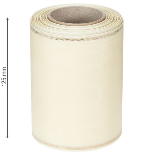 tételeket Krémszínű koszorú szalag arany szegéllyel, szuperszatin, 125 mm széles, 25 m hosszú - Vízálló, ideális számítógépes nyomtatáshoz és környezetbarát