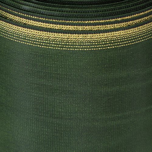 tételeket Moiré koszorú szalag, 150 mm, sötétzöld, arany gyöngy szegéllyel, taft szövés, 25 m-es tekercs dekorációhoz és designhoz